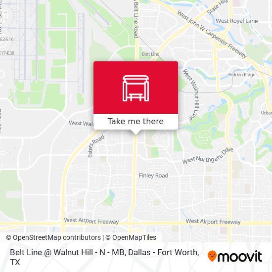 Belt Line @ Walnut Hill - N - MB map