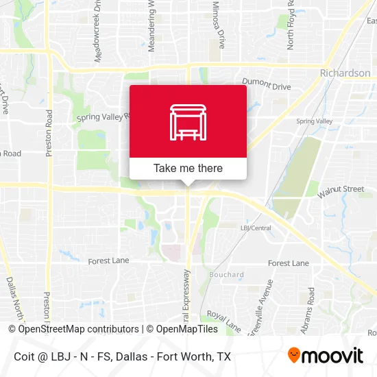 Coit @ LBJ - N - FS map