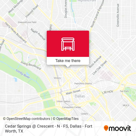 Cedar Springs @ Crescent - N - FS map