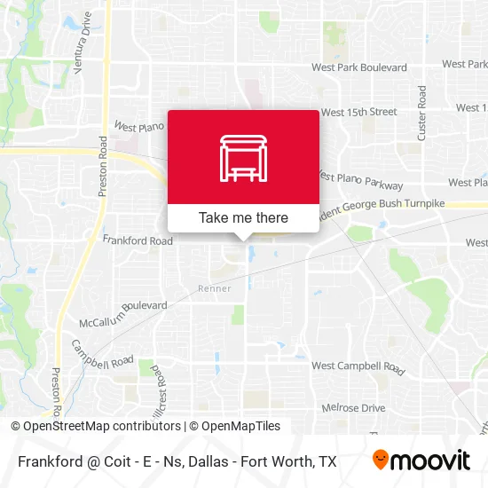 Frankford  @ Coit - E - Ns map