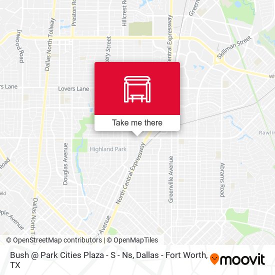 Bush @ Park Cities Plaza - S - Ns map