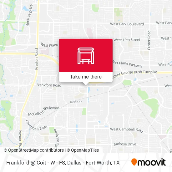 Frankford @ Coit - W - FS map