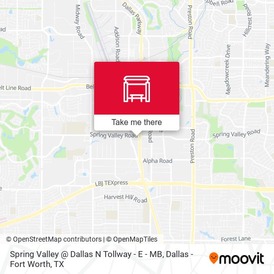 Spring Valley @ Dallas N Tollway - E - MB map
