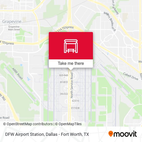 Mapa de DFW Airport Station