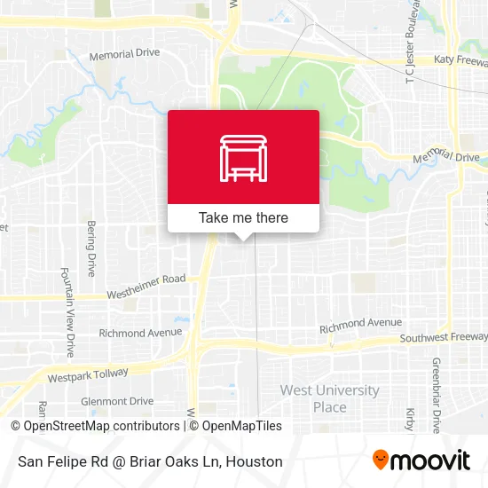 San Felipe Rd @ Briar Oaks Ln map