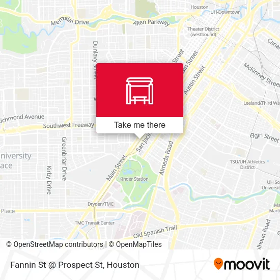 Mapa de Fannin St @ Prospect St