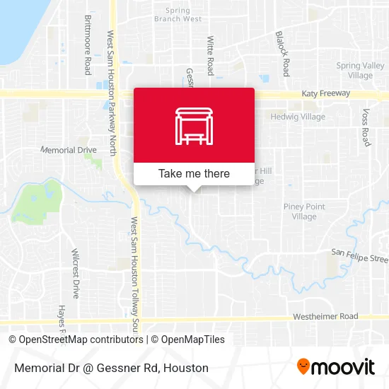 Memorial Dr @ Gessner Rd map