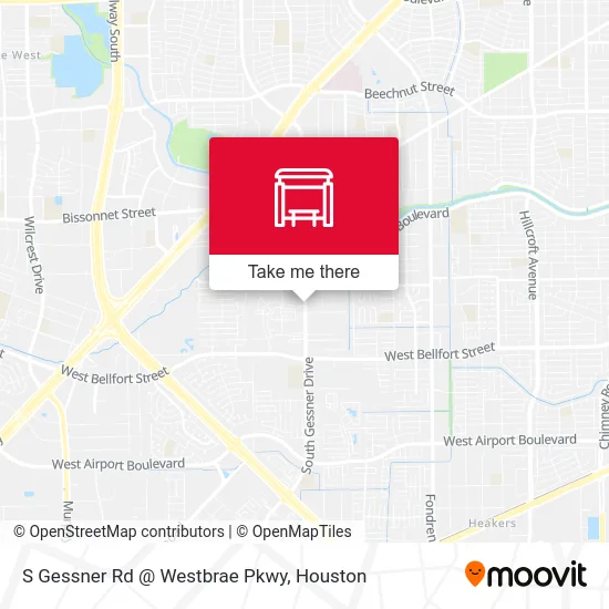 S Gessner Rd @ Westbrae Pkwy map