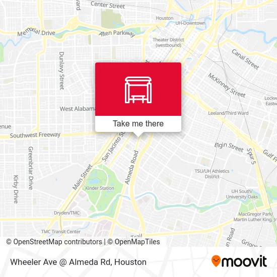 Mapa de Wheeler Ave @ Almeda Rd