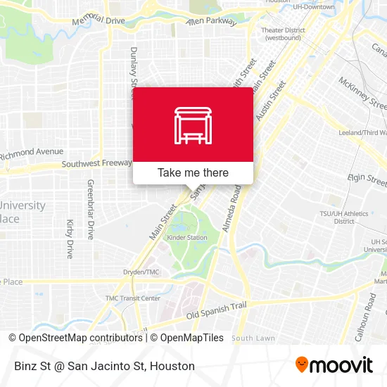 Mapa de Binz St @ San Jacinto St