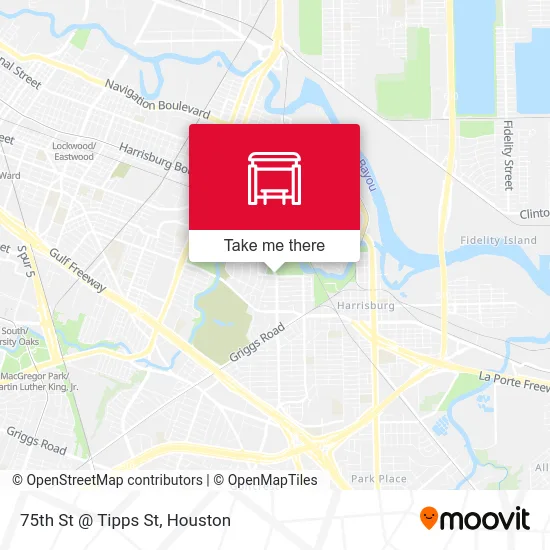 75th St @ Tipps St map
