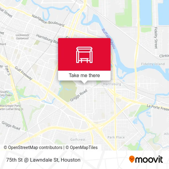 75th St @ Lawndale St map