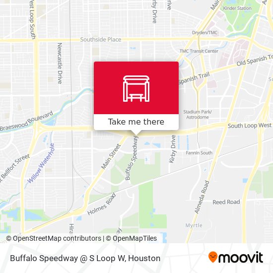 Mapa de Buffalo Speedway @ S Loop W