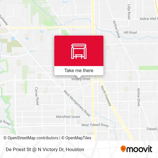 De Priest St @ N Victory Dr map