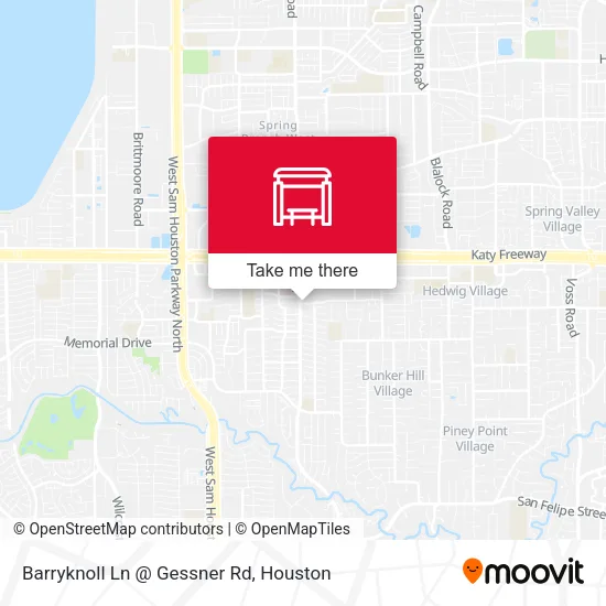 Barryknoll Ln @ Gessner Rd map