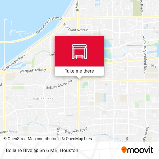 Mapa de Bellaire Blvd @ Sh 6 MB