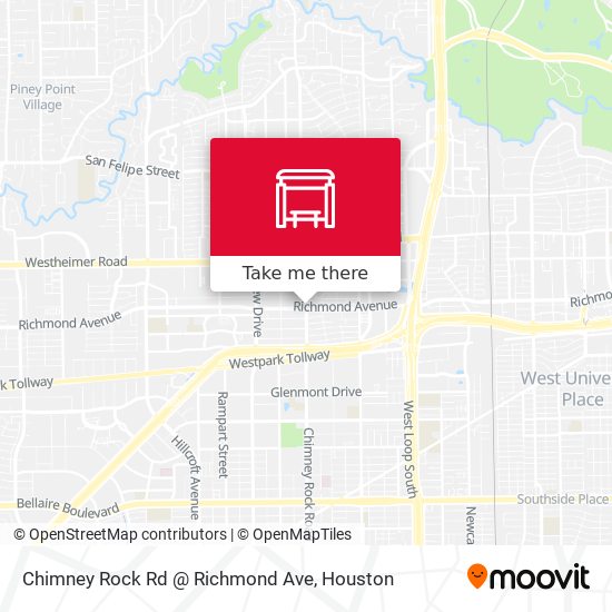 Mapa de Chimney Rock Rd @ Richmond Ave