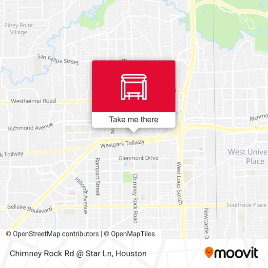 Chimney Rock Rd @ Star Ln map