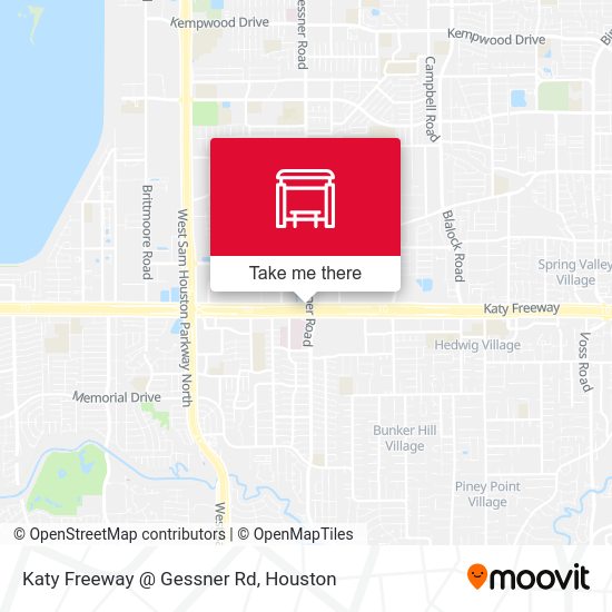 Katy Freeway @ Gessner Rd map