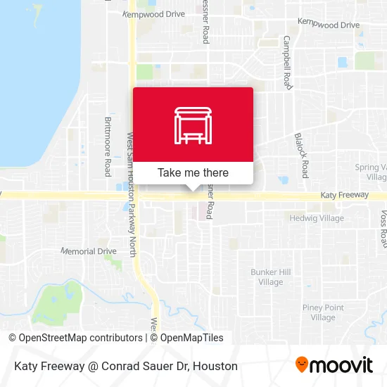Katy Freeway @ Conrad Sauer Dr map