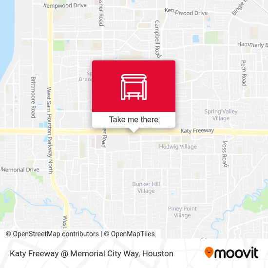 Katy Freeway @ Memorial City Way map
