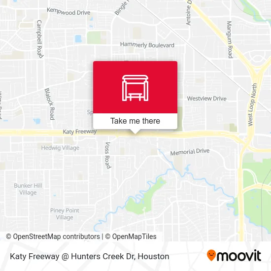 Katy Freeway @ Hunters Creek Dr map