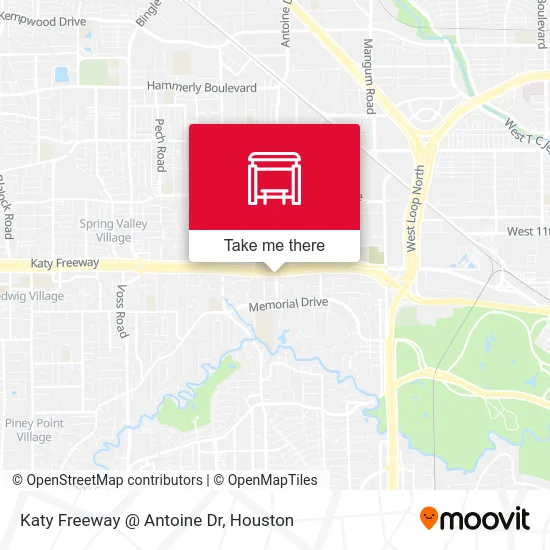Katy Freeway @ Antoine Dr map