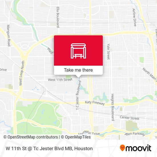 W 11th St @ Tc Jester Blvd MB map