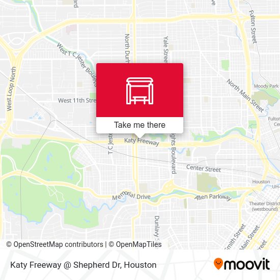 Katy Freeway @ Shepherd Dr map