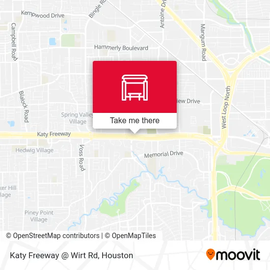 Katy Freeway @ Wirt Rd map