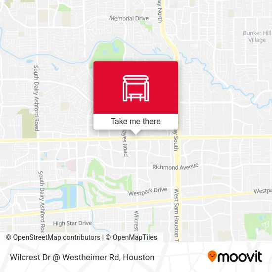 Mapa de Wilcrest Dr @ Westheimer Rd