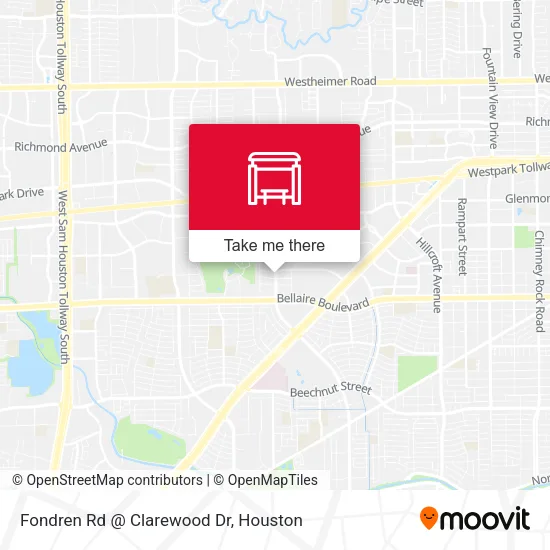 Fondren Rd @ Clarewood Dr map