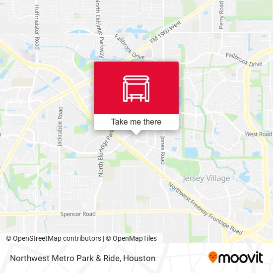 Northwest Metro Park & Ride map