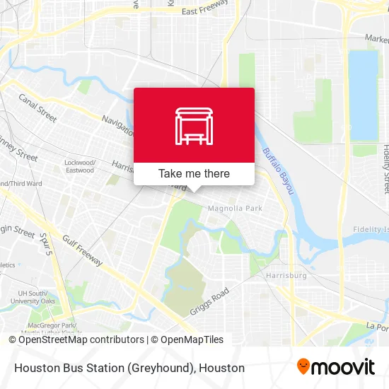 Houston Bus Station (Greyhound) map
