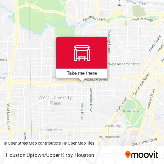 Houston Uptown/Upper Kirby map