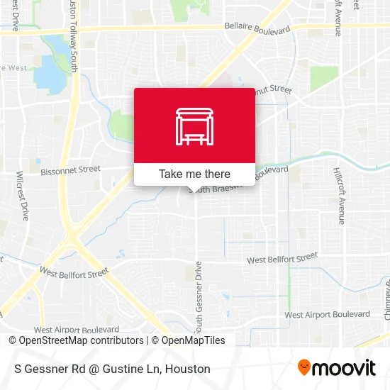 Mapa de S Gessner Rd @ Gustine Ln