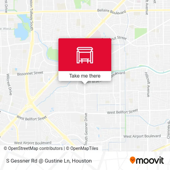 Mapa de S Gessner Rd @ Gustine Ln