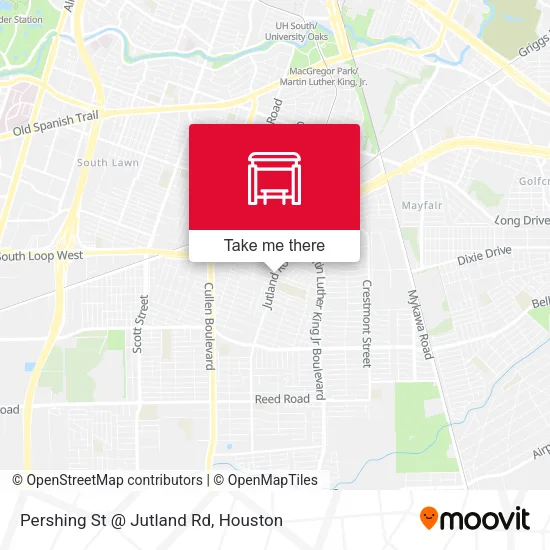 Pershing St @ Jutland Rd map