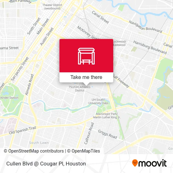 Cullen Blvd @ Cougar Pl map