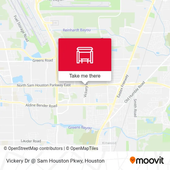 Vickery Dr @ Sam Houston Pkwy map