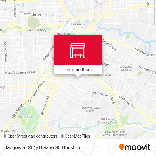 Mcgowen St @ Delano St map