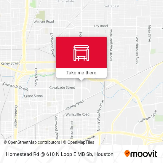 Homestead Rd @ 610 N Loop E MB Sb map