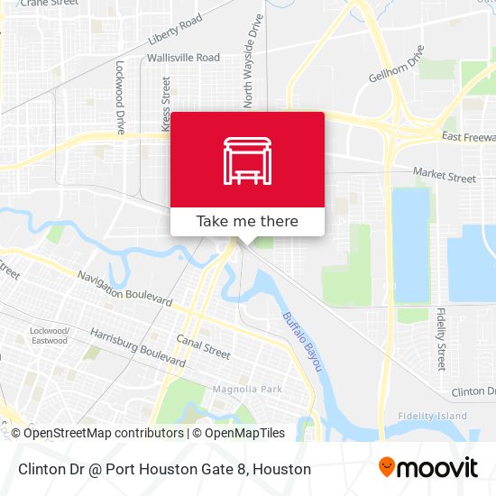 Clinton Dr @ Port Houston Gate 8 map