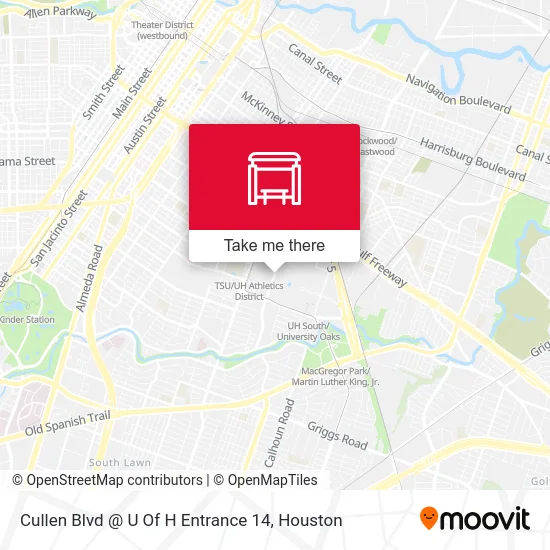 Mapa de Cullen Blvd @ U Of H Entrance 14