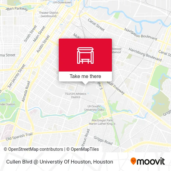 Cullen Blvd @ Universtiy Of Houston map