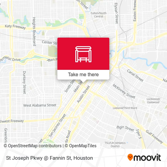 Mapa de St Joseph Pkwy @ Fannin St