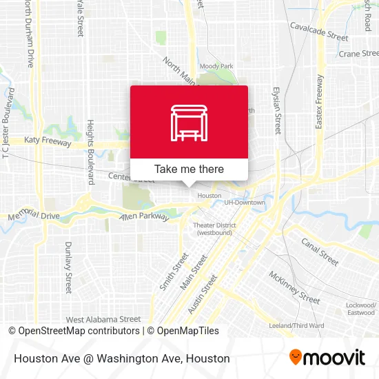 Mapa de Houston Ave @ Washington Ave