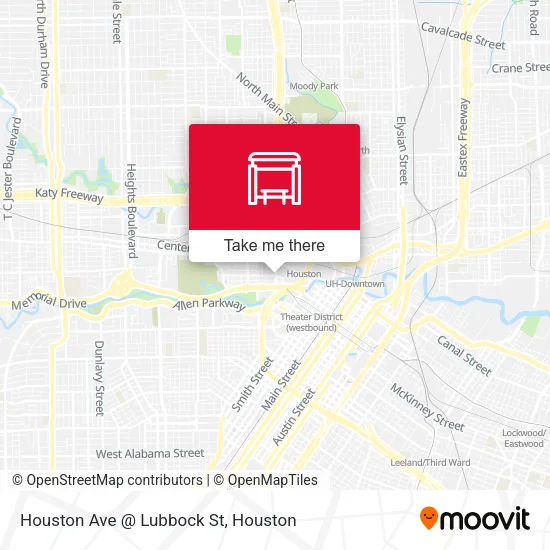 Mapa de Houston Ave @ Lubbock St