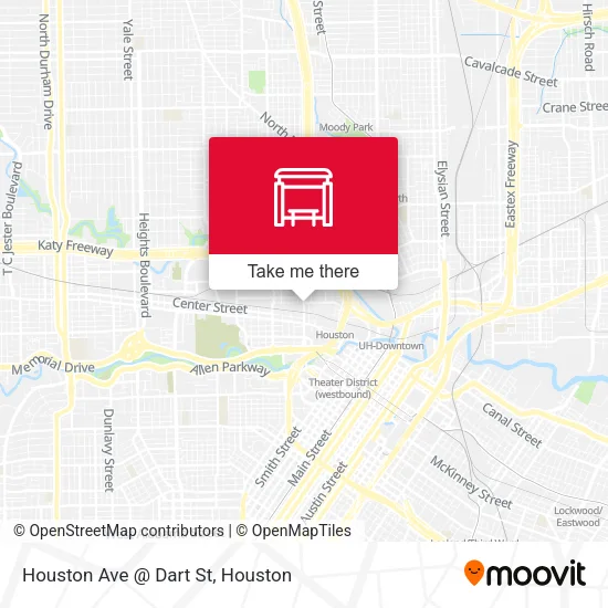 Houston Ave @ Dart St map