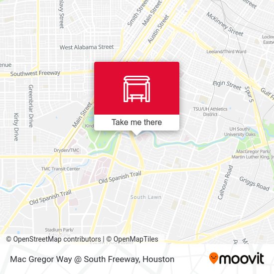 Mac Gregor Way @ South Freeway map
